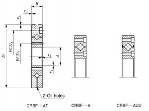 CRBF8022A crossed roller bearing mounting