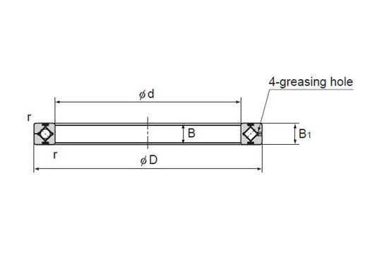 RA20013 slewing ring bearing structure