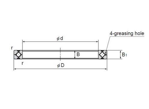 RA19013 slewing ring bearing structure