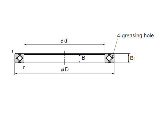 RA16013 slewing ring bearing structure