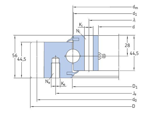 RKS.061.20.0744 slewing bearing structure