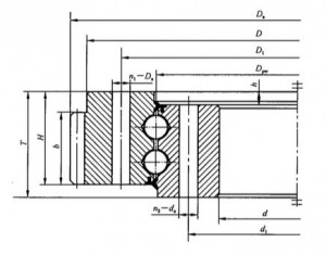 double row ball slewing ring as yaw bearing external gear