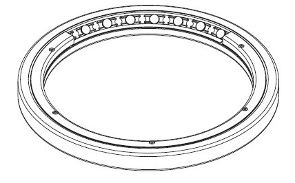 RE Crossed roller bearing structure