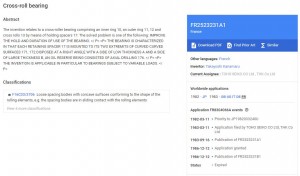 cross-roller bearing patents THK