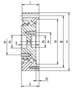 CSD harmonic reducer output bearing structure