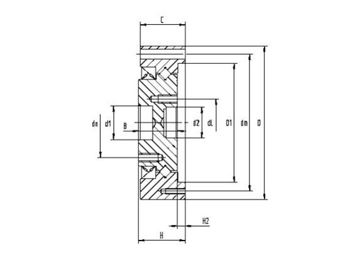 CSD-50 harmonic reducer output bearing structure