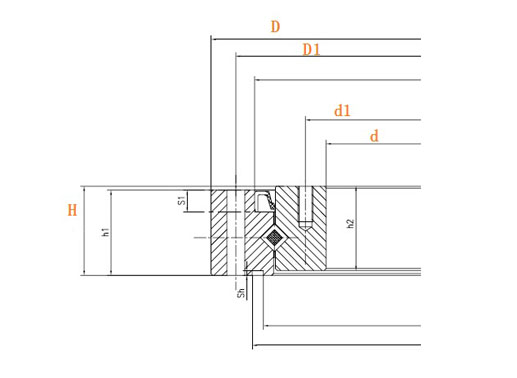 SHF50 harmonic reducer bearing structure