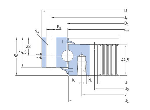 RKS.062.20.0944 slewing bearing structure