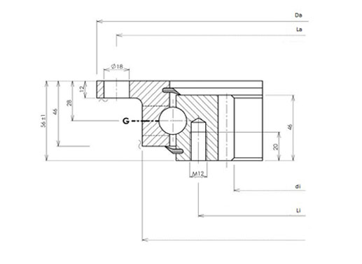 22 1091 01 slewing bearing structure
