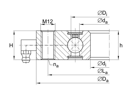 VU130225 slewing bearings structure