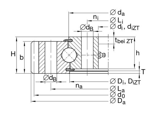 VA160235-N slewing bearing structure