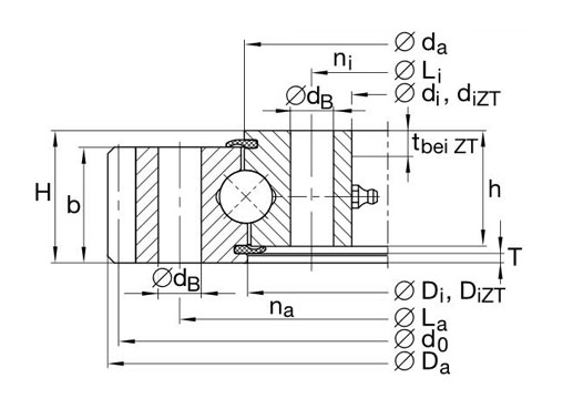 VA250309-N slewing bearing structure