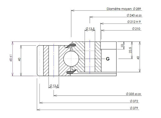 01 0289 06 slewing bearing structure