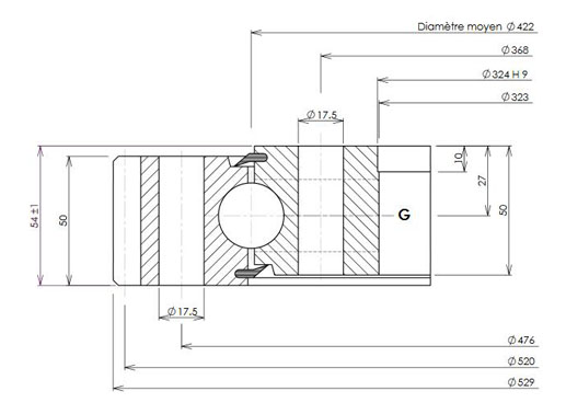 01 0342 00 slewing bearing structure