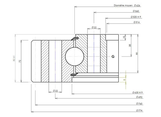 01 0626 00 slewing bearing structure
