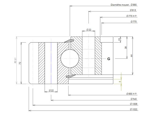 01 0880 00 slewing bearing structure
