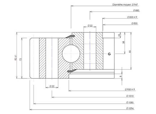 01 0947 00 slewing bearing structure