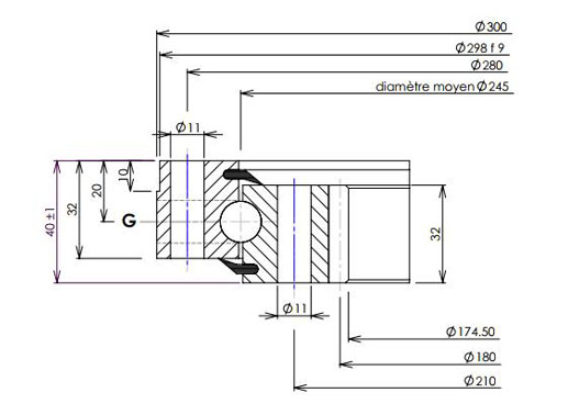 02 0245 00 slewing bearing structure