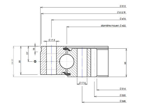 02 0422 00 slewing bearing structure