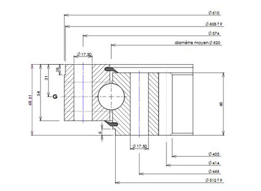 02 0520 00 slewing bearing structure