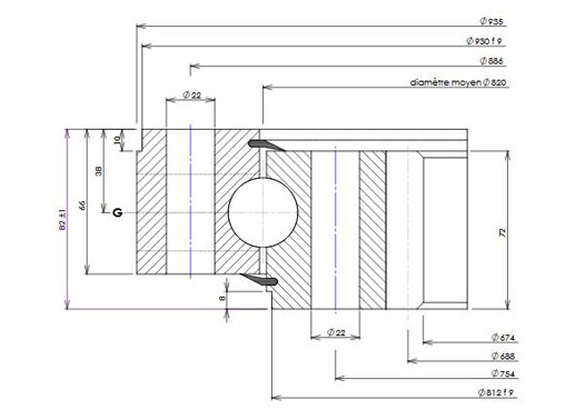 02 0820 00 slewing bearing structure