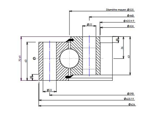 03 0525 01 slewing bearing structure
