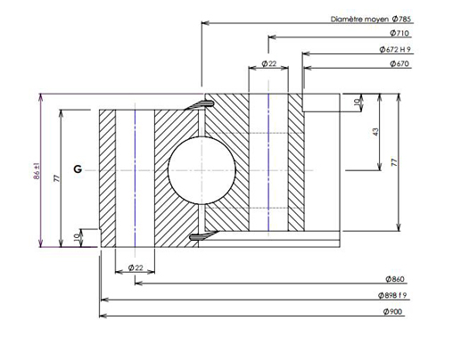 03 0785 00 slewing bearing structure