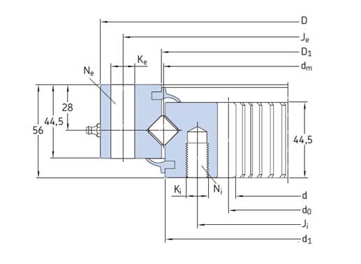 RKS.162.14.0844 cross roller bearing structure