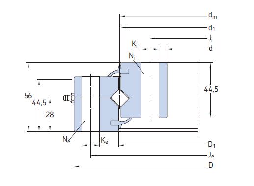 RKS.160.14.0644 crossed roller slew bearing structure