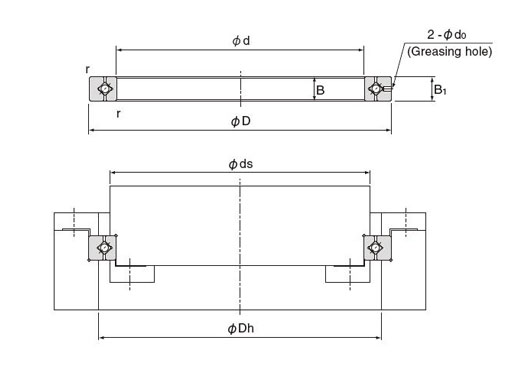 rau cross roller bearing structure